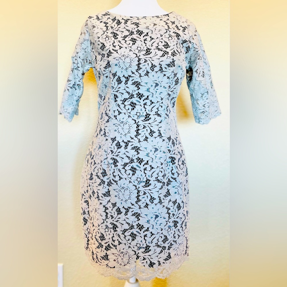 Lace and silk dress
